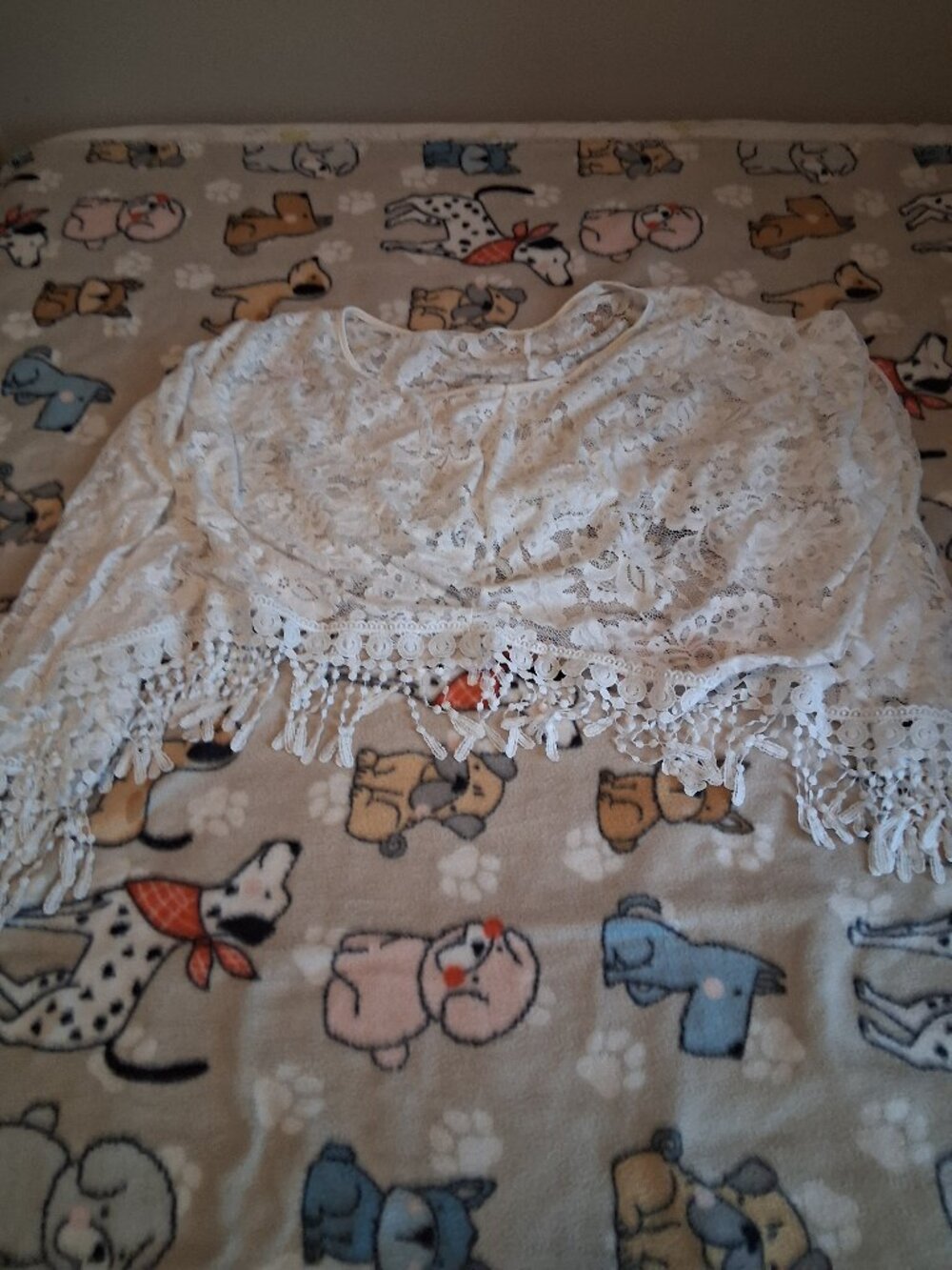 white lace dressy shawl beach coverup